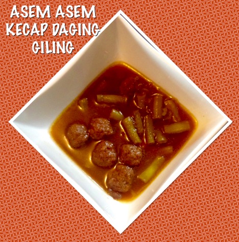 Indonesian Asem Asem MeatBalls with Sweet Soy Sauce