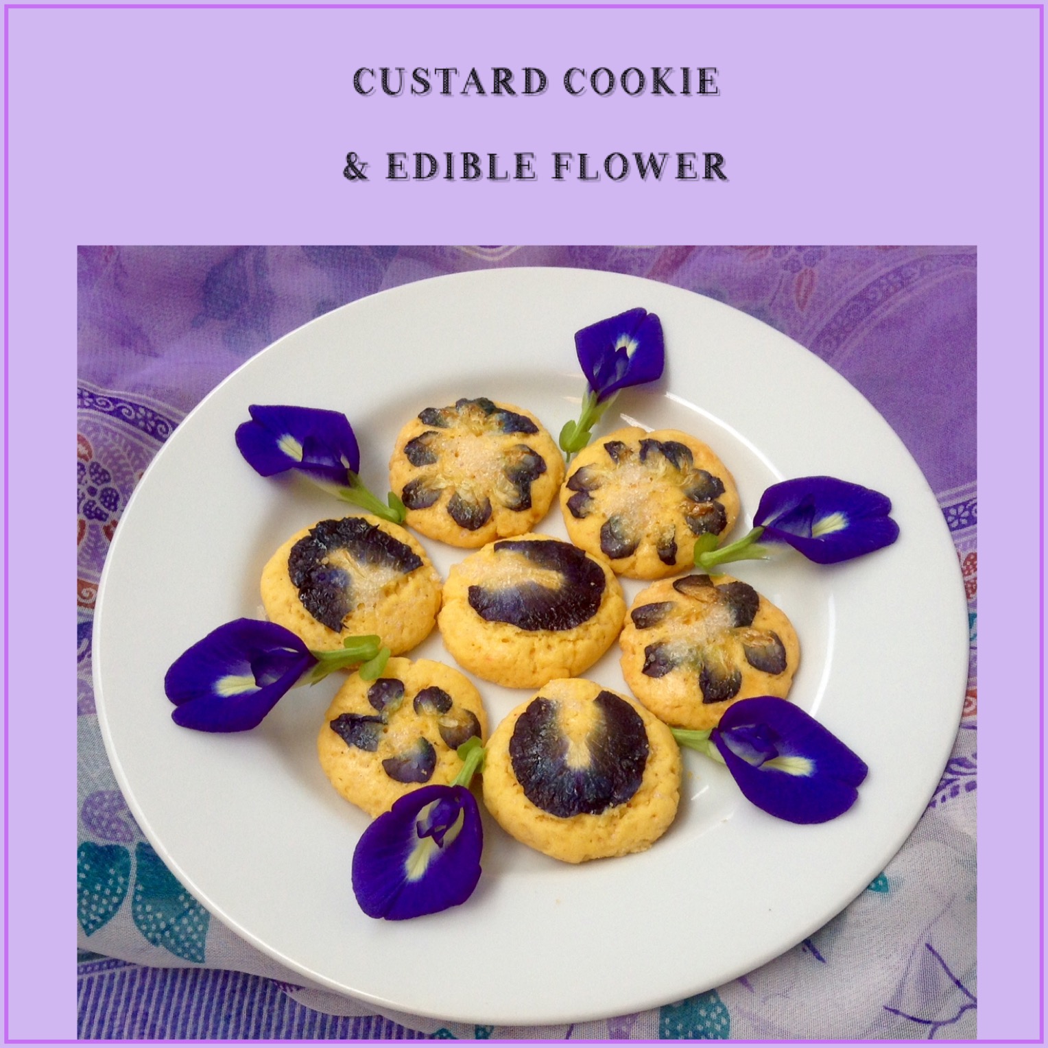  Resep  Custard Cookie Edible  Flower 