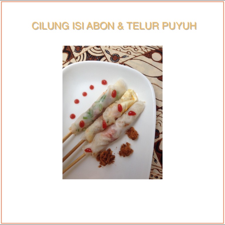 Resep Cilung isi Abon & Telur Payah